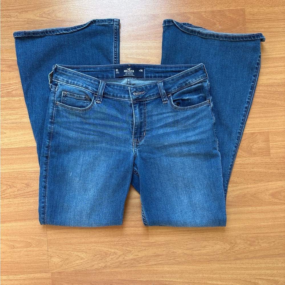 Hollister low rise flare medium wash jeans